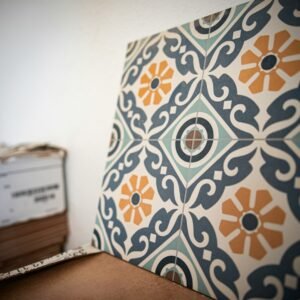 a close up of a wall with a pattern on it